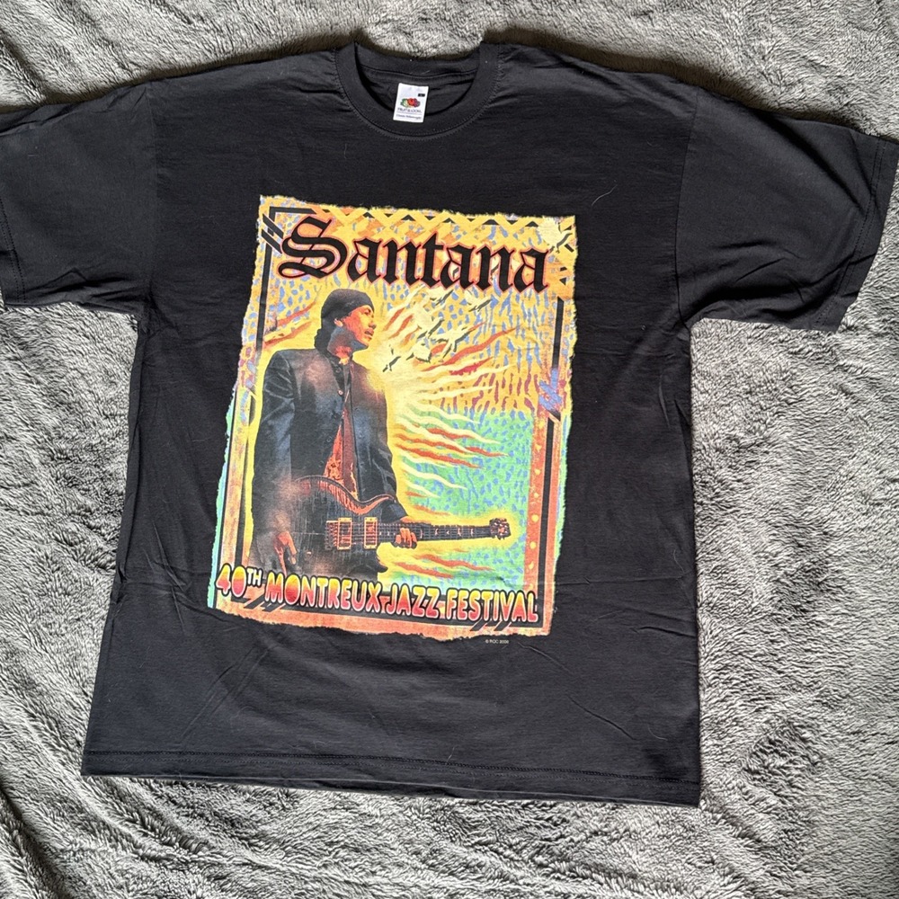 40th Montreux Jazz Festival T Shirt Black Large Santana Tower Of Power July 2006